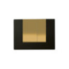 Belvit Madrid Betätigungsplatte für 2-Mengen-Spülung Schwarz Matt mit goldenen Drückertasten