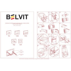 Belvit Madrid Betätigungsplatte für 2-Mengen-Spülung Glanzchrom - BV-DP2003 - 2
