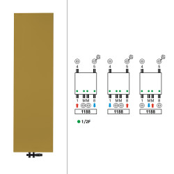 Belrad Vertikal Gold Plan Typ 21 Heizkörper 1820 x 520 (HxB)-1633W - Gold (9899) - SVPGOLD1800500 - 1