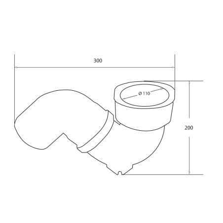 Aloni PVC-S-Siphon Abflussbogen DN110 für Hock-WC Alaturka