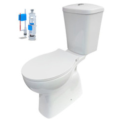 Barrierefrei Behindertengerecht WC Abgang Boden Komplettset + Deckel/Spülkasten - BV-BF1001 - 0