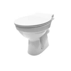 Stand WC Toilette Abgang Waagerecht Wand Tiefspüler Stehend + Softclose-Deckel - BV-SW5001+BV-D0400 - 2