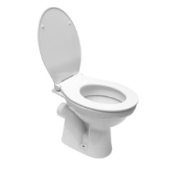 Stand WC Toilette Abgang Waagerecht Wand Tiefspüler Stehend + Softclose-Deckel - BV-SW5001+BV-D0400 - 4