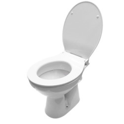 Stand WC Toilette Abgang Waagerecht Wand Tiefspüler Stehend + Softclose-Deckel - BV-SW5001+BV-D0400 - 6