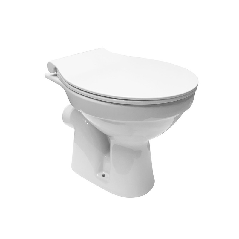 Stand WC Taharet/Bidet/Hygienedusche Abgang Waagerecht Wand + Softclose Deckel - BV-SW5001-T+BV-D0400 - cover