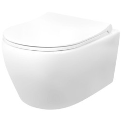 Spülrandlos Hänge Wand-WC & Belvit Vorwandelement Spülkasten Softclose Deckel - AL5513KomplettSet - 1