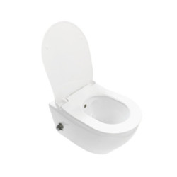 Spülrandloses Taharet Dusch WC inkl. Armatur + Sitz Toilette mit Bidet Funktion - AL55800+AL0411 - 1