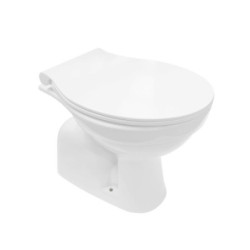 Belvit Stand WC mit Taharet/Bidet Funktion Abgang Senkrecht Boden + Softclose Deckel - BV-SW4001-T+BV-D0400 - 0
