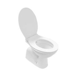 Belvit Stand WC mit Taharet/Bidet Funktion Abgang Senkrecht Boden + Softclose Deckel - BV-SW4001-T+BV-D0400 - 1