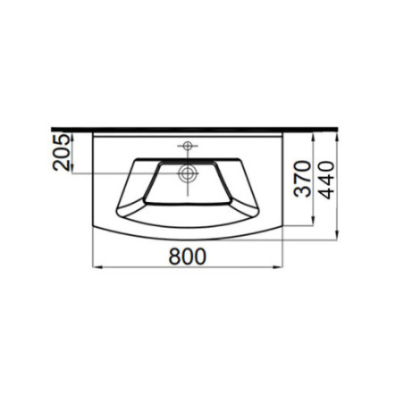 Aleco Keramik Waschbecken (BxT) 80 x 44 cm (für 80 Aleco)