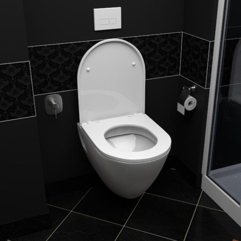 Creavit Hänge Wand WC Toilette oval Weiß - TP325-51CB00E-0000 - cover