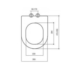 Hänge WC Toilette Aloni AL5509 mit Deckel AL0402 - AL5509+AL0402 - 6
