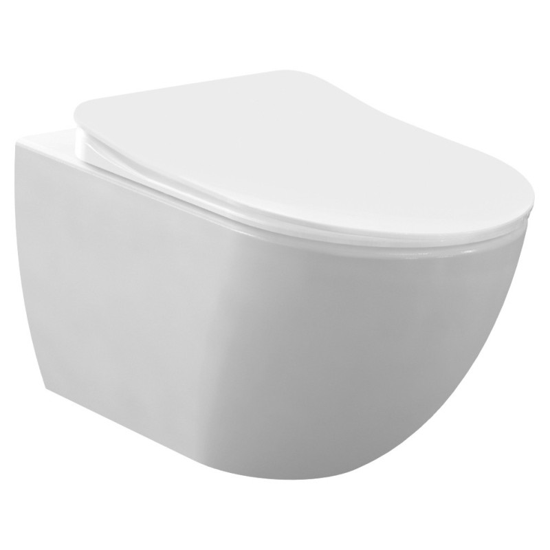 Creavit RimOff Wand- Hänge- WC ohne Spülrand Weiß matt