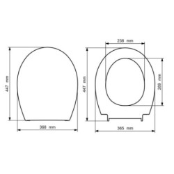 Aloni WC Sitz Toilettendeckel mit Softclose Absenkautomatik Weiß - AL0303 - 3