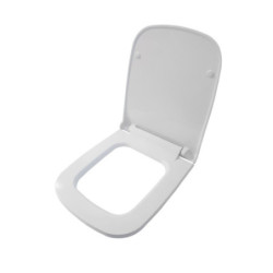 Belvit Toilettensitz Absenkautomatik Softclose Easy-Click Eck Weiß  Deckel - BV-DE2001 - 1