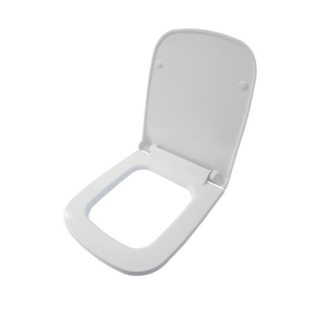 Belvit Toilettensitz Absenkautomatik Softclose Easy-Click Eck Weiß  Deckel